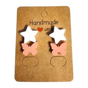 Starflutter Acrylic Stud Earrings – 2 Pair
